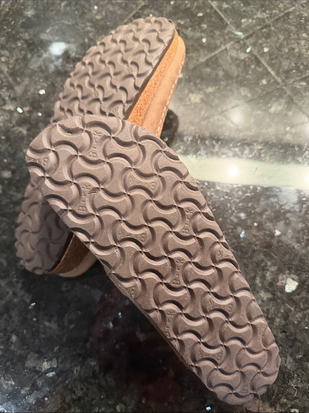 Birkenstock Women’s Suede Slip-On “Buckley” Loafers in color “Tea” - Picture 4 of 5